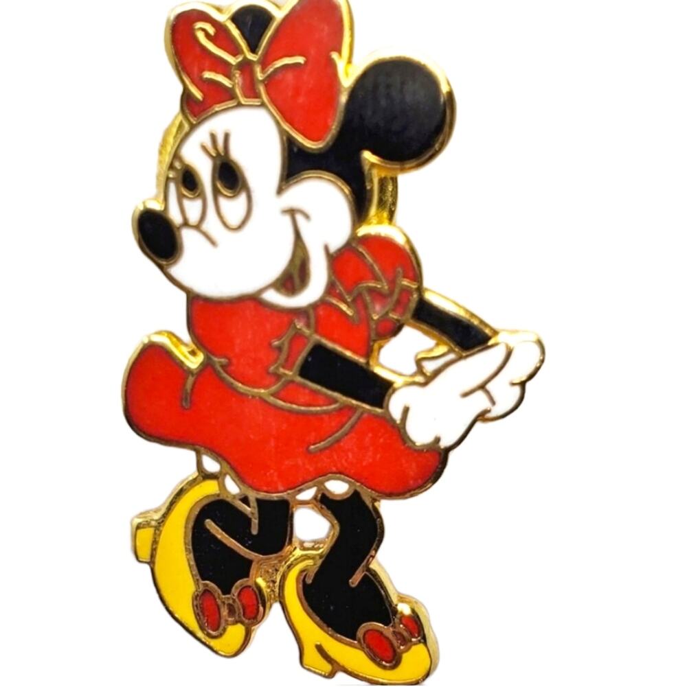 Vintage 90s Disney Minnie Mouse Cute Pose Enamel Pin